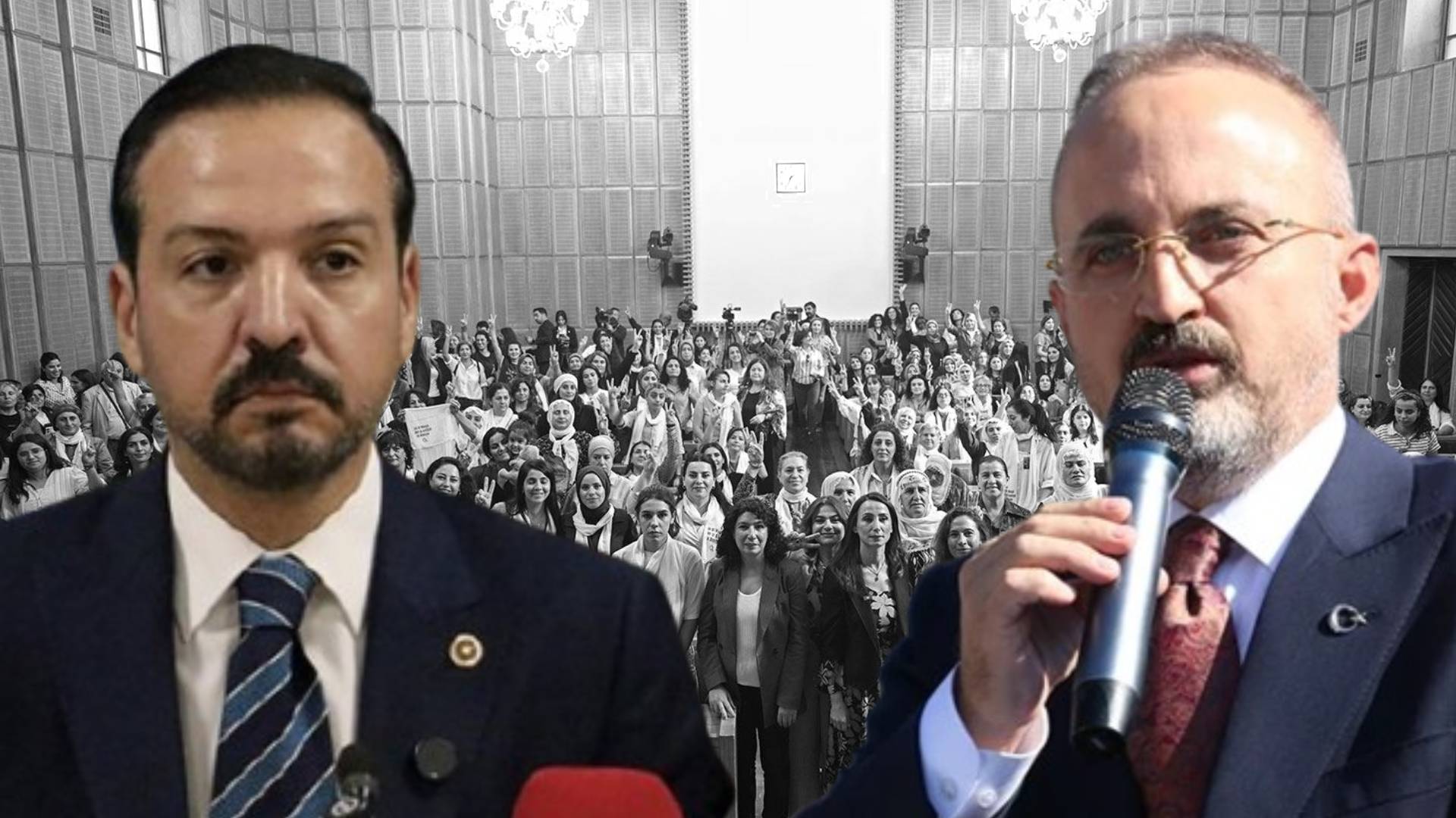 meclisteki ocalan sloganina akpden pes pese tepkiler hadsizlik kabul edilebilir gormuyoruz ZexYU2NH