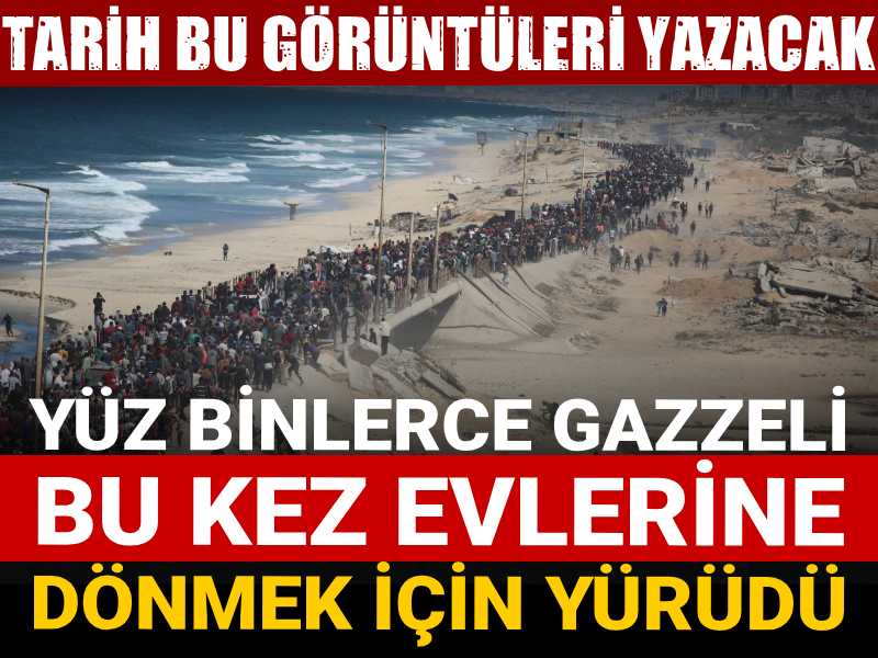 yuz binlerce gazzeli bu kez evlerine donmek icin yurudu tarih bu goruntuleri yazacak 9yDCbwYf